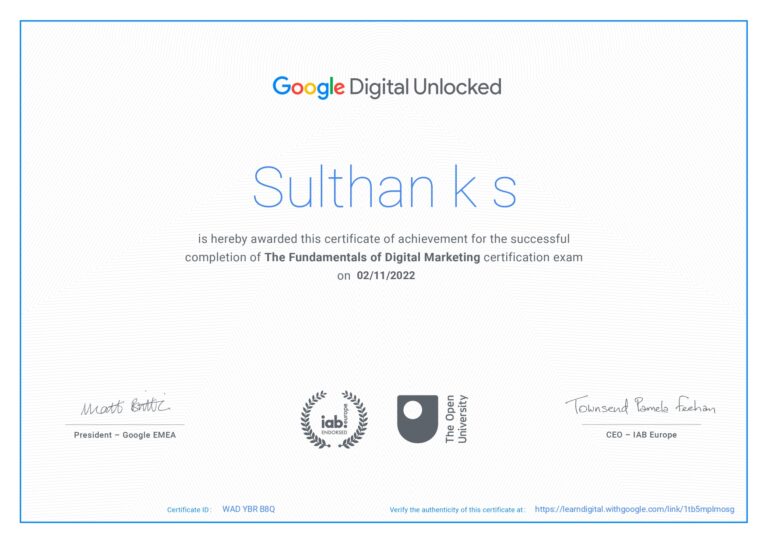 google certificate